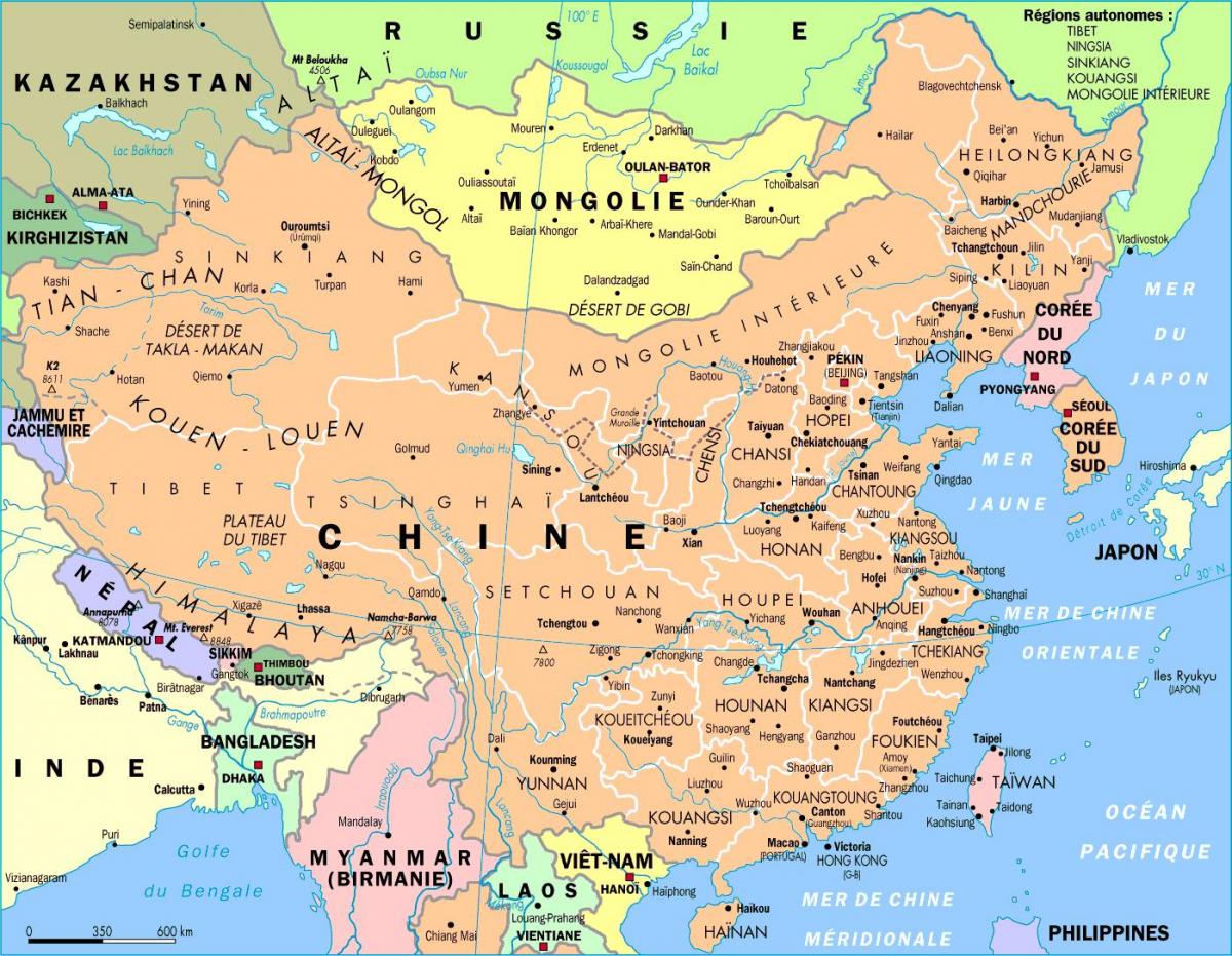 סין המפה hd