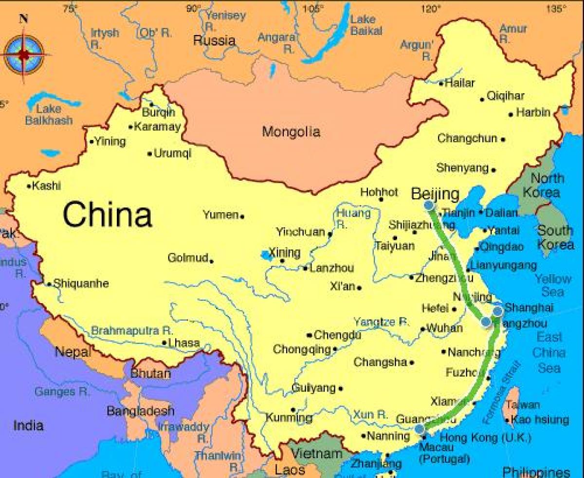 סין היבשתית מפה