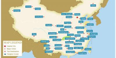 סין המפה עם ערים