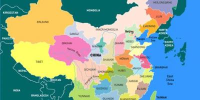 סין המפה עם מחוזות