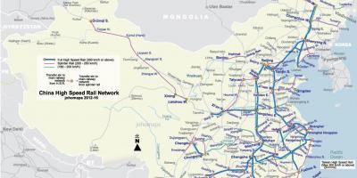 במהירות גבוהה רכבת סין מפה